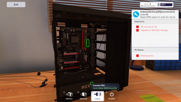 Es wird uns immer angezeigt, wo Kabel hingehören. (Bild: The Irregular Company/Screenshot: Golem.de)
